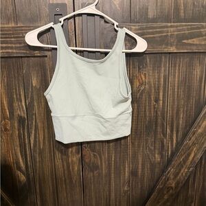 Light Green Lulu Ribbed Tank Top